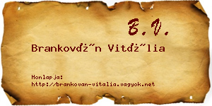 Brankován Vitália névjegykártya